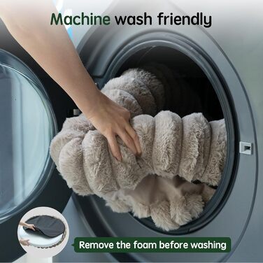 Кругле ортопедичне ліжко для собак BALANCE, для маленьких собак, кошенят та цуценят, з неслизьким дном, 60х60 см, колір: вівсянка