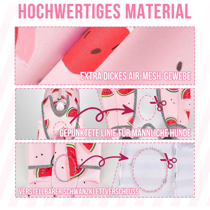 Комбінезон для собак після операції, дихаючий, для захисту задніх лап, рожевий. Підходить для собак маленьких, середніх та великих порід, для кобелів та сук. Розміри: XS (довжина спини 27-32 см, довжина лап 15 см), S (довжина спини 33-38 см, довжина лап 1