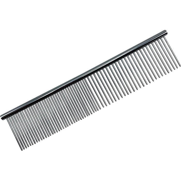 Професійний гребінець для догляду за шерстю собак та котів, нержавіюча сталь, 19,1 см