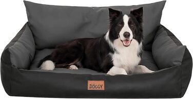 Ліжко для собак - крісло-місце для тварин, ліжко для котів - кошик для собак маленьких, середніх та великих собак - подушка для собак - диван для собак - лежанка для собак - спальні місця - 107x80 см - Графіт XXL