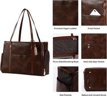 Сумка-переноска для собак та котів Monanller, шкіряна, для маленьких собак, кошенят та цуценят, схвалена авіаперевізниками, м'які стінки, колір кавовий