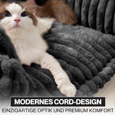 Софа для домашніх тварин Noviclass® Chaffar: ортопедична, стильна, з тканини Cord, розмір M (80 см)