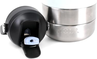 Водонепроникна пляшка для собак 3-в-1 з мискою та контейнером для ласощів | Без BPA, ізольована, 940 мл (Блакитний)