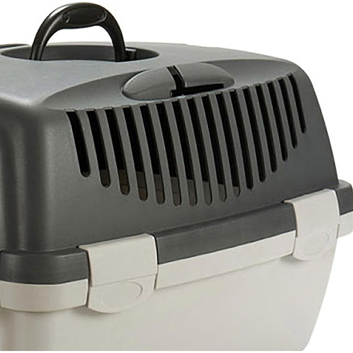 Транспортна переноска для котів Gulliver сірого кольору, 48 x 32 x 97 см