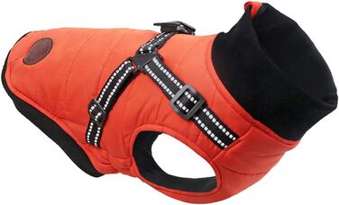Водонепроникний теплий одяг для собак з інтегрованим шлейкою: тепла жилетка для цуценят та собак середніх розмірів