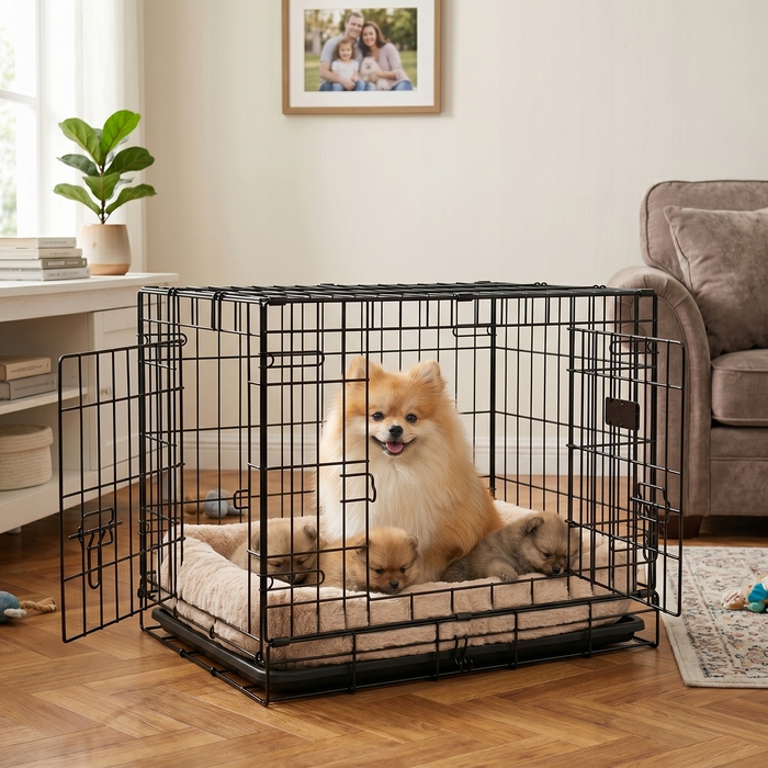 Металева клітка для малих собак Be-Active.pl, 44 x 61,5 x 52 см