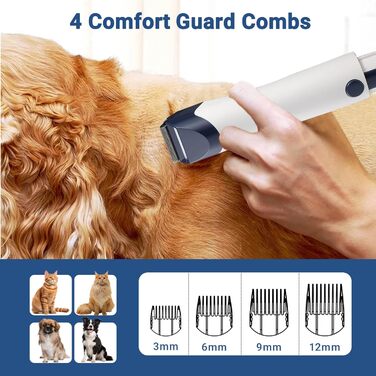 Пылесос для ухода за шерстью домашних животных, набор для груминга собак, 3 режима всасывания, объем контейнера 2,1 л, для сбора шерсти