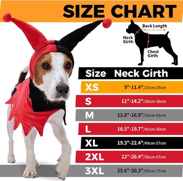 Костюм на Хелловін для собак Lelepet з капелюхом та мантією, веселощ для домашніх тварин, косплей на Хелловін, наряд для вечірки, костюм для дітей, середніх та великих собак, однотонний червоний (Getaway Solids)