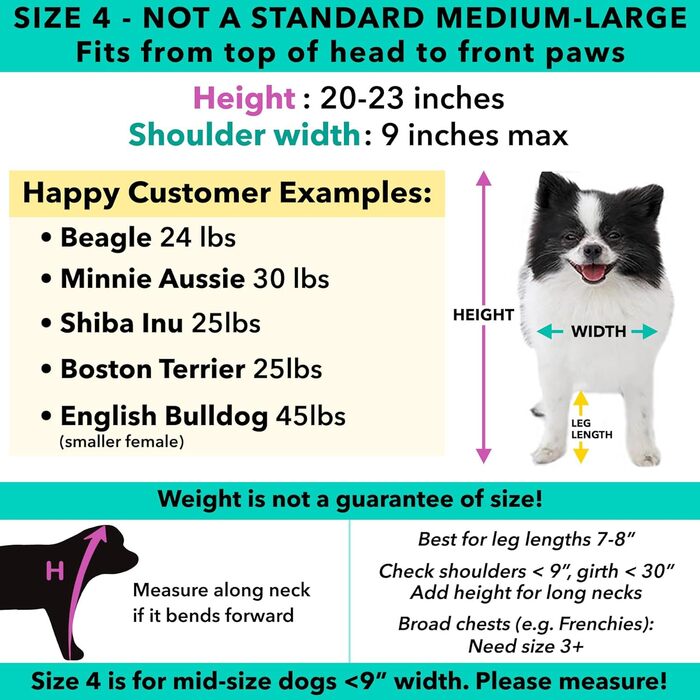 Костюм на Хелловін для собак Pandaloon, панда, розмір 4 (50,8–58,4 см), з руками