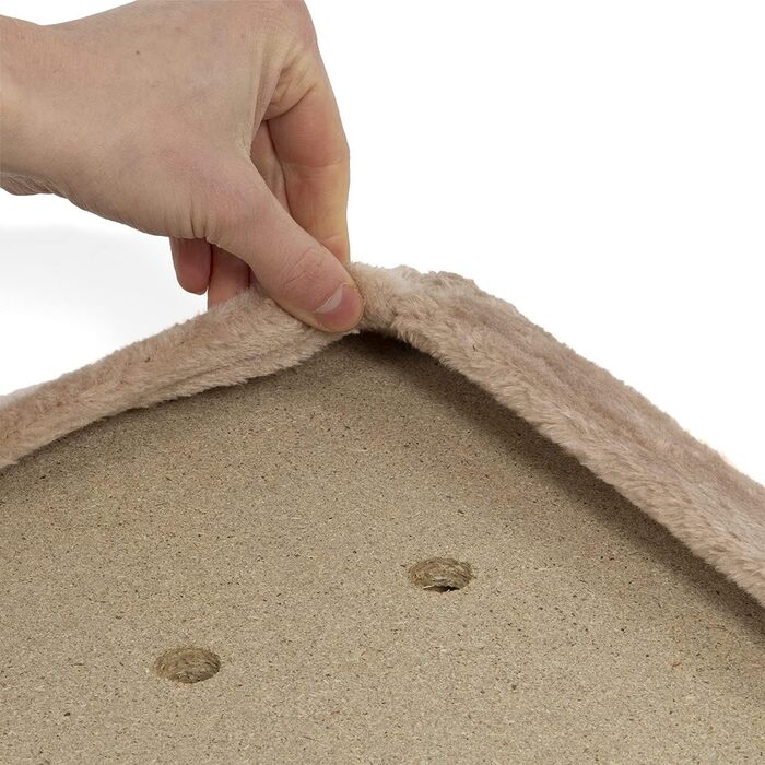 Кішка ліжко на віконний підвіконня - Snuggly Place - велике, м'яке, миється, 75 x 35 см (Бежевий)