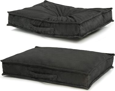 Килимок для собак Sesto Senso Premium, прямокутний, 100x70 см, Memory Foam, знімний чохол, сірий (M, Model 3 - Graphit)