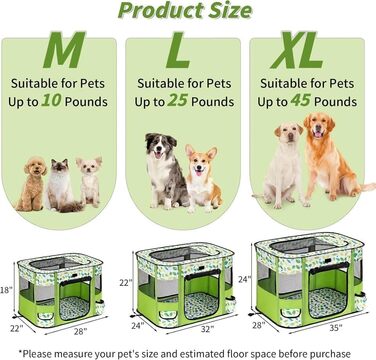Зручний портативний будиночок для собак та котів 90x70x60 см. Розкладний вольєр для тварин, переносна клітка, будиночок для цуценят та кошенят, зелений