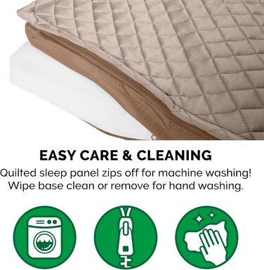 Гіркий собачий лежак Furhaven з охолоджуючим гелем, водовідштовхувальний, для собак великих та середніх порід, до 25 кг, знімний, пральний чохол, внутрішній розмір 135 x 102 x 13 см, матеріал Oxford Polycanvas, з логотипом, для використання в приміщенні т