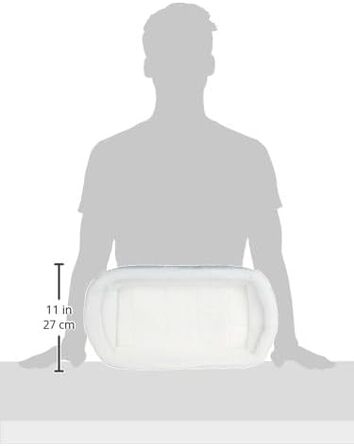 Кімната для домашніх тварин Midwest Homes for Pets QuietTime, велика, з подвійним бордюром, біла плюшева матрац, машинне прання, безпечне місце з еластичними стрічками, 76 см, 82 x 10 x 51 см