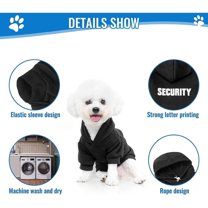 Світшот для собак BINGPET: м'який та зручний флісовий пуловер для малих та великих собак, преміум-якість, підходить для всіх порід, чорний, розмір S/M (обхват грудей 48 см)