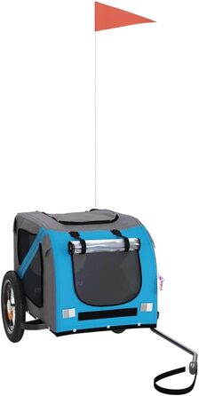 Причіп для велосипеда для собак, блакитний та сірий, Oxford-Gewebe та метал, LH96839