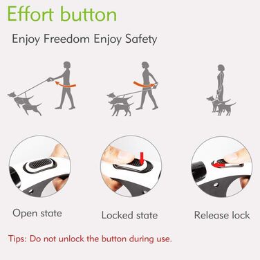 EXPAWLORER Подвійна висувна поводок для собак - з подвійним кріпленням, блокуванням, до 72.6 кг загальної ваги, 36.3 кг