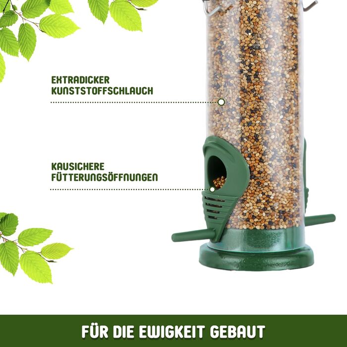 Годівниця для птахів Urban Deco з 2 годівницями, зелена (2 шт.)