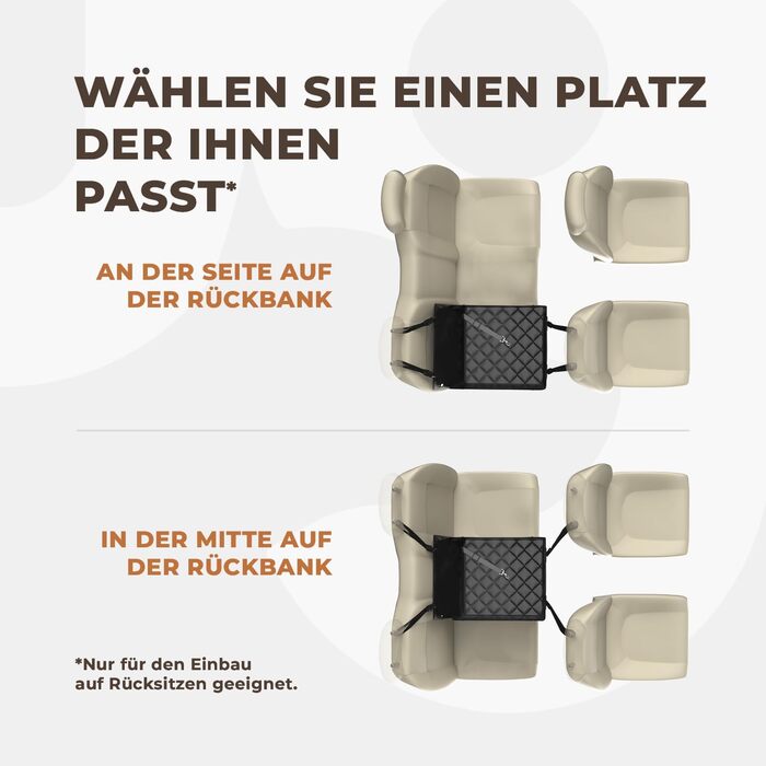 Автокрісло для собак Wuglo Extra Stabiler – безпечне та водонепроникне, до 12 кг, сіре