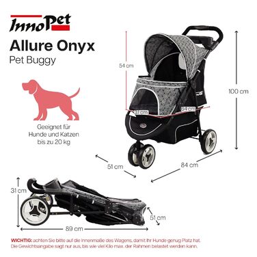 Візок для собак Innopet Allure Cheetah сірий