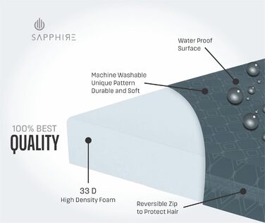 Водонепроникний килимок для собак у клітку, сертифікований FR, міцний, для вулиці, розмір L, 108 x 72 x 5 см, чорний