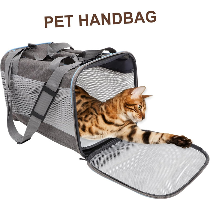 Транспортна сумка для котів Hemobllo: м'яка переноска для маленьких котів, кроликів та цуценят. Зручна та дихаюча переноска для подорожей