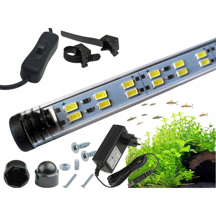 Світлодіодна LED-лампа LUMI FLORA для акваріума 5730, біле світло, 30 см