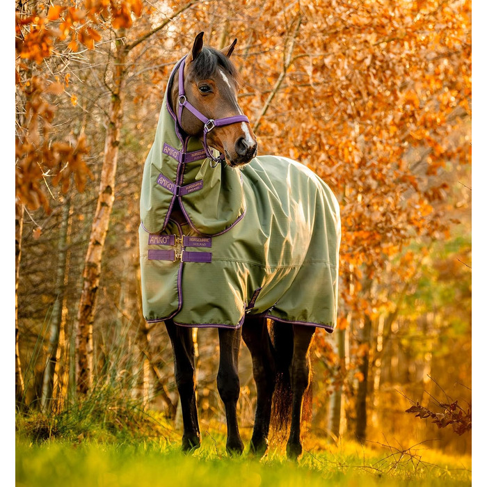 Кінська попона Horseware Amigo Hero Ripstop Plus, легка, 0 г, розмір 66, колір Bramble/Winterberry & Taupe