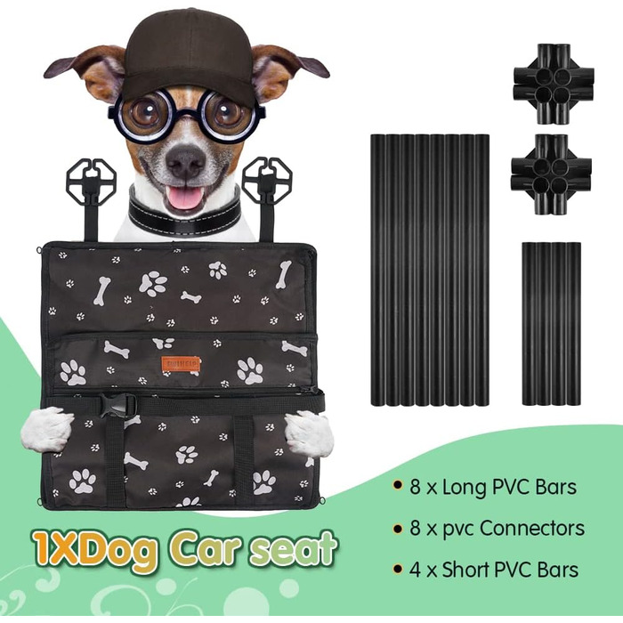 Автомобільний лежак для собак - міцний, водовідштовхувальний, для маленьких та середніх собак, з каркасом