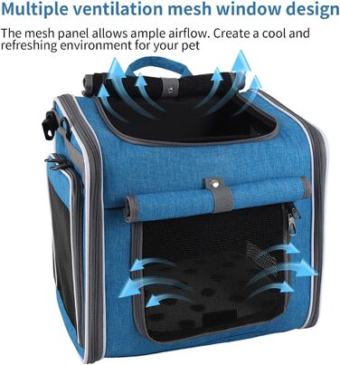 Велосипедний кошик для собак - транспортна сумка, рюкзак, вентильована переноска для вигулу, подорожей, кемпінгу та походів