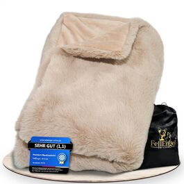 Плед для собак FellEngel de luxe® Premium, 100x70 см, веб-плюш, для собак та котів, килимок для тварин, ідеально для авто та дивану, прання, кашемір бежевий