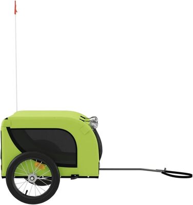 SECOLI Причіп для собак, візок для собак, бугі для собак з відбивачем. Причіп для велосипеда для собак до 45 кг, Зелений, 124 x 65 x 66 см