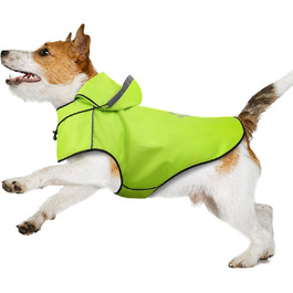 Дощовик для собак, розмір S, зелений, водонепроникний, з капюшоном, відбиваючий, Ultraleicht DQGHQME