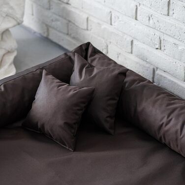 Ортопедичне ліжко для собак Puffi Orto, велике, середнє, маленьке - подушка для собак, килимок для собак з поліестеру - водонепроникне, зносостійке, знеболююче (4XL+|180x130см, Коричневий)