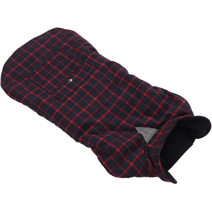 Зимовий теплий одяг для собак, вітрозахисний, в клітинку, для малих, середніх та великих собак, тепла флісова куртка для активностей на вулиці в холодну погоду (розмір L)