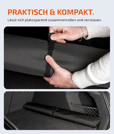 Захист вантажного відсіку LIONSTRONG® – універсальний килимок для багажника авто [з м'якою підкладкою та водонепроникним покриттям] – захист від бруду, подряпин та вологи (100x100 см)