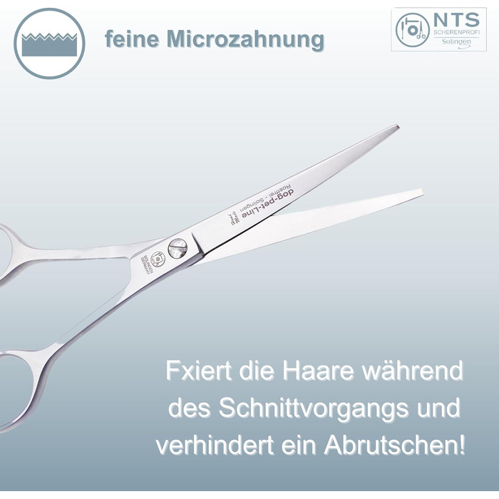 Преміум ножиці для собак NTS-Solingen: ножиці для догляду за шерстю, ножиці для гриви (6.0'-9.0'), нержавіюча сталь, 15-23 см, Solingen, Німеччина