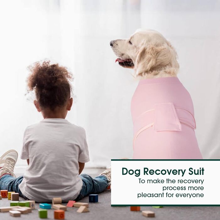 Тільце для собак після операції Kuoser: захист від лизання, дихаюча тканина, для собак після кастрації/стерилізації, рожевий, XS