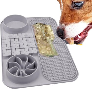 Повільний годівник для собак - килимок-головоломка, килимок для іграшок, сірий L
