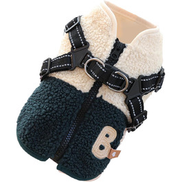 Тепла жилетка для собак з флісовою підкладкою, з отвором для шлейки. Підходить для малих та середніх собак, для прогулянок та активного відпочинку на вулиці. Рожево-білий колір.