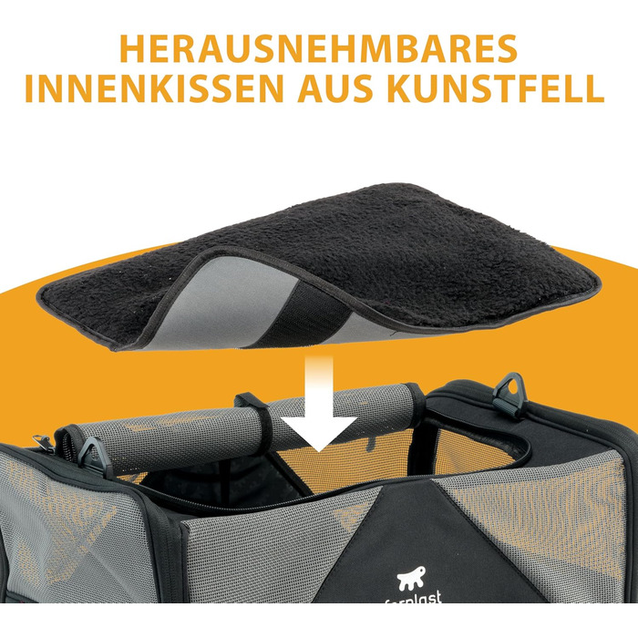 Переноска для собак та котів Ferplast Voyager M, чорна, 50x35x37 см, до 15 кг