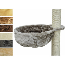 М'яке ліжко-лежанка для котів Nanook, 40 см, сіре. Лежанка-лежанка для котів, платформа для дряпання, аксесуар для котячого дерева.