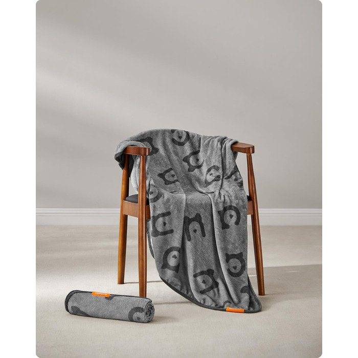 Ковдра для собак Feandrea, 3 шт. в наборі, XL (152 x 127 см), фланель, сірий, захист дивану, для середніх та великих собак