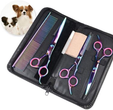 Набір для стрижки тварин QUNINE: професійні ножиці, тример, гребінець для собак та котів