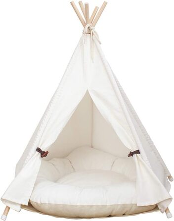Палатка-будка для собак Little Dove з матрацом, біла (L)