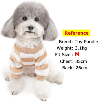 Теплий зимовий пуловер для собак ZUNEA: флісова куртка для цуценят, тепла сорочка для чихуахуа, котів, собак, дівчаток та хлопчиків, коричнева, розмір L