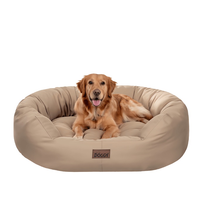 Лежак для собак Doggy, бежевий, 114 см x 94 см
