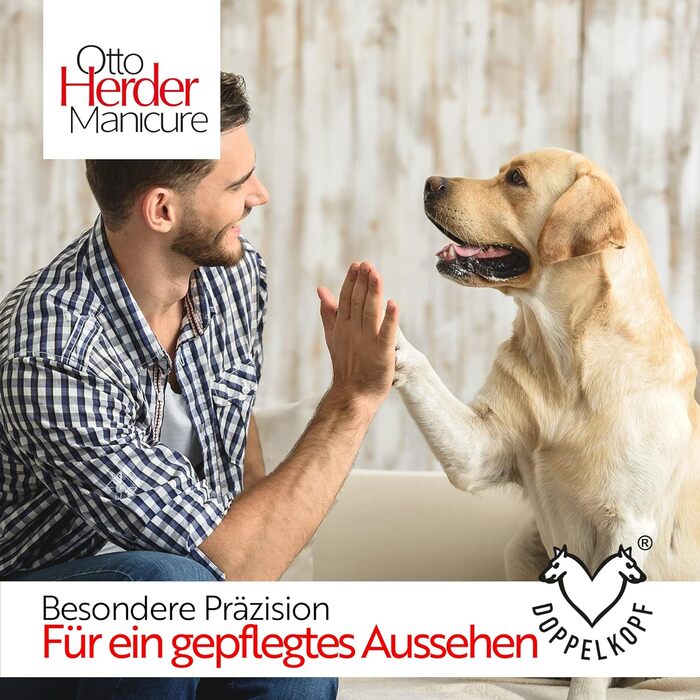 Ножиці Otto Herder для стрижки подушечок лап собак, нержавіюча сталь, 10 см