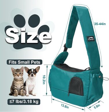 Трансформер для собак та котів до 3,2 кг, дихаюча переноска для тварин, сумка-переноска з кишенями, блакитна
