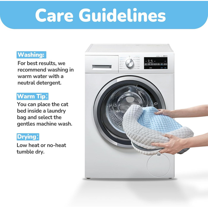 Підвісне ліжко для котів CATISM, 360° обертання, блакитне, до 20 кг